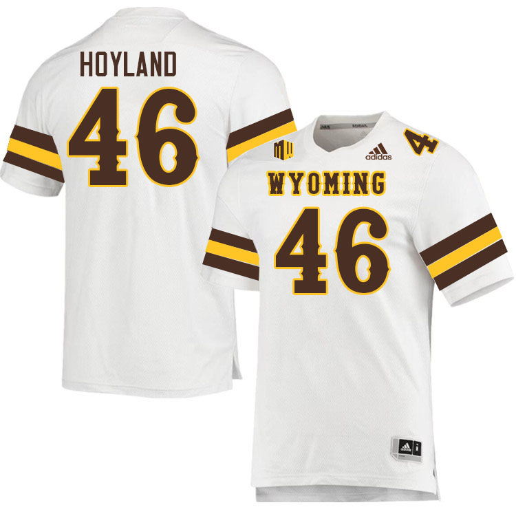 #46 John Hoyland Wyoming Cowboys Jersey College Football Uniforms,Gears,Jerseys-White